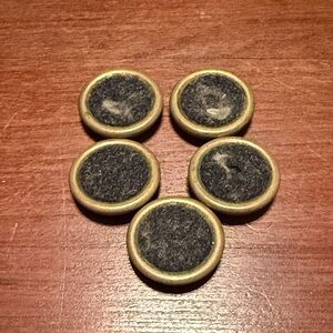 Gold and Black Round Buttons
